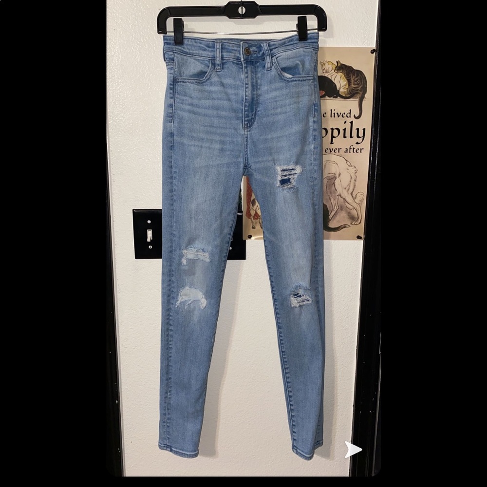 american eagle high rise jeggings